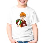 Fashion, accesorii si bijuterii - Copii - Imbracaminte copii - Tricouri copii - Tricou copii Haikyuu Hinata Dragobete Volei Haikyu!!, alb, M Copii - Infinity.ro
