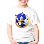 Fashion, accesorii si bijuterii - Copii - Imbracaminte copii - Tricouri copii - Tricou copii Sonic the Hedgehog Coin Desen Animat, alb, M Copii - Infinity.ro