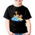 Fashion, accesorii si bijuterii - Copii - Imbracaminte copii - Tricouri copii - Tricou copii Paw Patrol Catelusi Mare Valuri Dalmatian, negru, M Copii - Infinity.ro