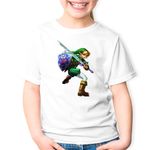 Fashion, accesorii si bijuterii - Copii - Imbracaminte copii - Tricouri copii - Tricou copii The Legend of Zelda Link Sabie Scut, alb, XL Copii - Infinity.ro