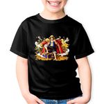Fashion, accesorii si bijuterii - Copii - Imbracaminte copii - Tricouri copii - Tricou copii One Piece Comoara Monkey Luffy Amiral Cool, negru, XS Copii - Infinity.ro