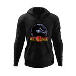 Fashion, accesorii si bijuterii - Barbati - Imbracaminte - Hanorace barbati - Hanorac barbati  Mortal Kombat Liu Kang Johnny Cage Logo Name, negru, marime S - Infinity.ro