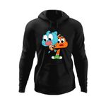 Fashion, accesorii si bijuterii - Barbati - Imbracaminte - Hanorace barbati - Hanorac barbati Amazing World of Gumball Darwin, negru, marime S - Infinity.ro