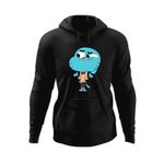 Fashion, accesorii si bijuterii - Barbati - Imbracaminte - Hanorace barbati - Hanorac barbati Amazing World of Gumball Desene Animate, negru, marime S - Infinity.ro