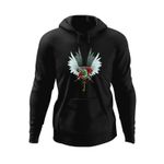 Fashion, accesorii si bijuterii - Barbati - Imbracaminte - Hanorace barbati - Hanorac barbati AOT Attack on Titan Crest Wings of Freedom Anime, negru, marime S - Infinity.ro