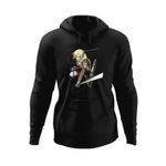 Fashion, accesorii si bijuterii - Barbati - Imbracaminte - Hanorace barbati - Hanorac barbati Attack on Titan Annie Leonhart Anime Manga, negru, marime S - Infinity.ro