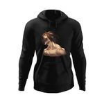 Fashion, accesorii si bijuterii - Barbati - Imbracaminte - Hanorace barbati - Hanorac barbati Attack on Titan AOT Eren Yeager Devil Anime, negru, marime S - Infinity.ro