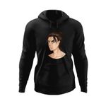 Fashion, accesorii si bijuterii - Barbati - Imbracaminte - Hanorace barbati - Hanorac barbati Attack on Titan Eren Yeager Anime Fortnite, negru, marime S - Infinity.ro