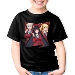 Fashion, accesorii si bijuterii - Copii - Imbracaminte copii - Tricouri copii - Tricou copii Kakegurui Poker Girls Anime Manga, negru, M Copii - Infinity.ro