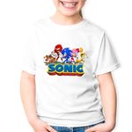 Fashion, accesorii si bijuterii - Copii - Imbracaminte copii - Tricouri copii - Tricou copii Sonic the Hedgehog All Gang Crew Echipaj, alb, S Copii - Infinity.ro