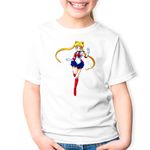 Fashion, accesorii si bijuterii - Copii - Imbracaminte copii - Tricouri copii - Tricou copii Sailor Moon Fan Art Anime Manga, alb, M Copii - Infinity.ro
