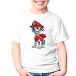 Fashion, accesorii si bijuterii - Copii - Imbracaminte copii - Tricouri copii - Tricou copii Paw Patrol Marshal Dalmatian Pompier, alb, L Copii - Infinity.ro