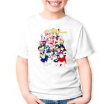 Fashion, accesorii si bijuterii - Copii - Imbracaminte copii - Tricouri copii - Tricou copii Sailor Moon Toata Echipa Naoko Takeuchi Anime, alb, XL Copii - Infinity.ro