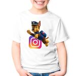 Fashion, accesorii si bijuterii - Copii - Imbracaminte copii - Tricouri copii - Tricou copii Paw Patrol Instagram Creator Insta Politist, alb, L Copii - Infinity.ro