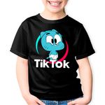 Fashion, accesorii si bijuterii - Copii - Imbracaminte copii - Tricouri copii - Tricou copii Gumball Bebelus Tiktok Bebe Tik Tok Creator, negru, XL Copii - Infinity.ro