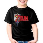 Fashion, accesorii si bijuterii - Copii - Imbracaminte copii - Tricouri copii - Tricou copii Game Legend of Zelda Logo Emblem, negru, S Copii - Infinity.ro