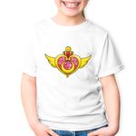 Fashion, accesorii si bijuterii - Copii - Imbracaminte copii - Tricouri copii - Tricou copii Sailor Moon Diadema Inima Transformation Anime, alb, XS Copii - Infinity.ro
