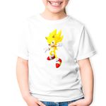 Fashion, accesorii si bijuterii - Copii - Imbracaminte copii - Tricouri copii - Tricou copii Super Sonic the Hedgehog Desene Animate Cartoon, alb, S Copii - Infinity.ro