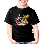 Fashion, accesorii si bijuterii - Copii - Imbracaminte copii - Tricouri copii - Tricou copii Sailor Moon Echipa Fetelor Anime, negru, M Copii - Infinity.ro