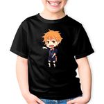 Fashion, accesorii si bijuterii - Copii - Imbracaminte copii - Tricouri copii - Tricou copii Haikyuu Hinata Shoyo Volei Anime Manga, negru, XL Copii - Infinity.ro
