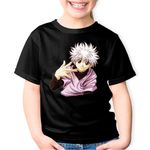Fashion, accesorii si bijuterii - Copii - Imbracaminte copii - Tricouri copii - Tricou copii Killua Zoldyck Hunter x Hunter Valentines Day Anime, negru, L Copii - Infinity.ro