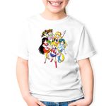 Fashion, accesorii si bijuterii - Copii - Imbracaminte copii - Tricouri copii - Tricou copii Sailor Moon Tot Echipajul Manga Cartoon, alb, L Copii - Infinity.ro