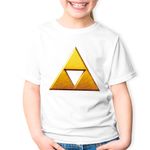 Fashion, accesorii si bijuterii - Copii - Imbracaminte copii - Tricouri copii - Tricou copii Legend of Zelda Triunghiul Auriu Breath, alb, XL Copii - Infinity.ro