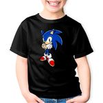 Fashion, accesorii si bijuterii - Copii - Imbracaminte copii - Tricouri copii - Tricou copii Sonic Hedgedog Atlet Sprint Runner, negru, M Copii - Infinity.ro