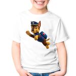 Fashion, accesorii si bijuterii - Copii - Imbracaminte copii - Tricouri copii - Tricou copii Paw Patrol Chase Dog Politist Dinamo, alb, XS Copii - Infinity.ro