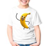 Fashion, accesorii si bijuterii - Copii - Imbracaminte copii - Tricouri copii - Tricou copii Lumea lui Gumball Banana Desene Cartoon, alb, XS Copii - Infinity.ro