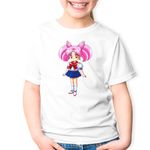 Fashion, accesorii si bijuterii - Copii - Imbracaminte copii - Tricouri copii - Tricou copii Sailor Moon Chibiusa Pink Bebe Girl, alb, XL Copii - Infinity.ro