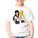 Fashion, accesorii si bijuterii - Copii - Imbracaminte copii - Tricouri copii - Tricou copii Sailor Moon Marte Venus Anime Manga, alb, XL Copii - Infinity.ro
