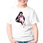 Fashion, accesorii si bijuterii - Copii - Imbracaminte copii - Tricouri copii - Tricou copii Sailor Moon Marte Anime Girl Manga, alb, M Copii - Infinity.ro