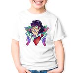 Fashion, accesorii si bijuterii - Copii - Imbracaminte copii - Tricouri copii - Tricou copii Kakegurui Midari Ikishima Joker Anime, alb, M Copii - Infinity.ro