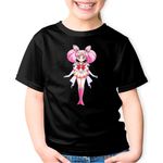 Fashion, accesorii si bijuterii - Copii - Imbracaminte copii - Tricouri copii - Tricou copii Sailor Moon Chibiusa Pink Roz Anime, negru, XS Copii - Infinity.ro