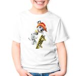 Fashion, accesorii si bijuterii - Copii - Imbracaminte copii - Tricouri copii - Tricou copii Paw Patrol Marshal Skateboard Dalmatian, alb, XL Copii - Infinity.ro