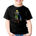 Fashion, accesorii si bijuterii - Copii - Imbracaminte copii - Tricouri copii - Tricou copii Legend of Zelda Link Hyrule Roblox, negru, XS Copii - Infinity.ro