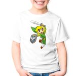 Fashion, accesorii si bijuterii - Copii - Imbracaminte copii - Tricouri copii - Tricou copii Legend of Zelda Link Atac Gamer, alb, L Copii - Infinity.ro
