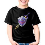 Fashion, accesorii si bijuterii - Copii - Imbracaminte copii - Tricouri copii - Tricou copii Legend of Zelda Epic Shield Sky Breath, negru, L Copii - Infinity.ro
