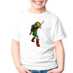 Fashion, accesorii si bijuterii - Copii - Imbracaminte copii - Tricouri copii - Tricou copii Legend of Zelda Link Arc Nintendo, alb, M Copii - Infinity.ro