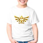 Fashion, accesorii si bijuterii - Copii - Imbracaminte copii - Tricouri copii - Tricou copii Legend of Zelda Gold Logo, alb, M Copii - Infinity.ro