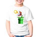 Fashion, accesorii si bijuterii - Copii - Imbracaminte copii - Tricouri copii - Tricou copii Super Mario Bros Planta Carnivora Wii, alb, M Copii - Infinity.ro