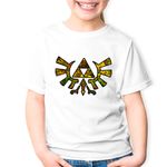 Fashion, accesorii si bijuterii - Copii - Imbracaminte copii - Tricouri copii - Tricou copii Legend of Zelda Logo Mozaic Breath Sky, alb, XS Copii - Infinity.ro