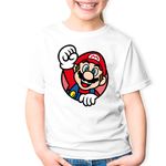 Fashion, accesorii si bijuterii - Copii - Imbracaminte copii - Tricouri copii - Tricou copii uper Mario Bros Game Master Roblox, alb, XS Copii - Infinity.ro