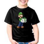 Fashion, accesorii si bijuterii - Copii - Imbracaminte copii - Tricouri copii - Tricou copii Super Mario Bros Luigi Gift Odyssey, negru, M Copii - Infinity.ro