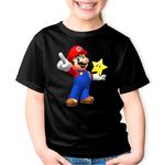 Fashion, accesorii si bijuterii - Copii - Imbracaminte copii - Tricouri copii - Tricou copii Super Mario Bros 3D Star Minecraft World, negru, XL Copii - Infinity.ro