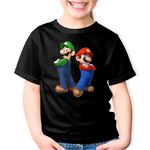 Fashion, accesorii si bijuterii - Copii - Imbracaminte copii - Tricouri copii - Tricou copii Super Mario Bros Fratie VIP PS4 3D, negru, S Copii - Infinity.ro