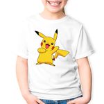 Fashion, accesorii si bijuterii - Copii - Imbracaminte copii - Tricouri copii - Tricou copii Pokemon Go Pikachu Youtube Card, alb, S Copii - Infinity.ro