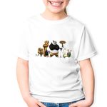 Fashion, accesorii si bijuterii - Copii - Imbracaminte copii - Tricouri copii - Tricou copii Kung Fu Panda Toata Echipa Luptatori Minecraft, alb, M Copii - Infinity.ro