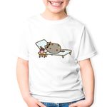 Fashion, accesorii si bijuterii - Copii - Imbracaminte copii - Tricouri copii - Tricou copii Pusheen Cat Pisica Plaja Soare Vacanta, alb, XL Copii - Infinity.ro